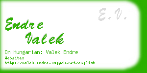 endre valek business card